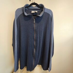 FIELD GEAR | Men's XXLT Blue Knit Sweater 100% Cotton, Thick & Cozy Y2K Vintage
